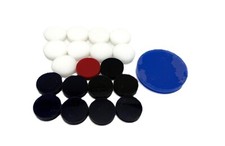 Carrom board Acrylic coins-9 White/9Black/1 Red + FREE LARGE STRIKER