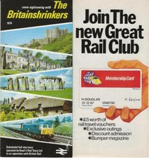 British Rail 2 lflts Britainshrinkers Class 87 Great Rail Club APT > Rail Riders