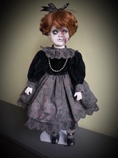 OOAK Gothic Creepy Horror Halloween  Porcelain Doll 