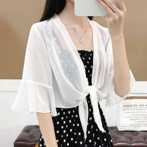 Multicolor chiffon shawl short - chiffon,