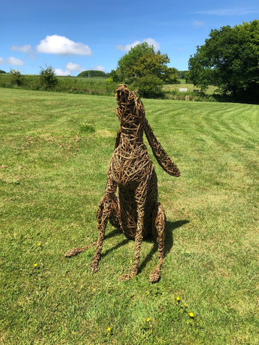 Willoe hare sculpture - sculpture,, moon
