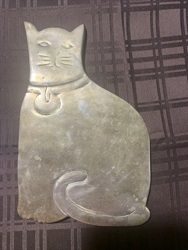 Vintage brass cat - brass, by
