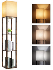 Lámpara de pie con estantes