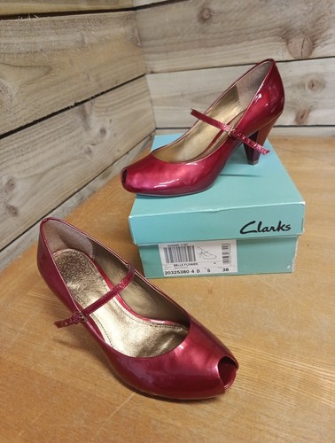 Clarks belle flower red patent - belle,