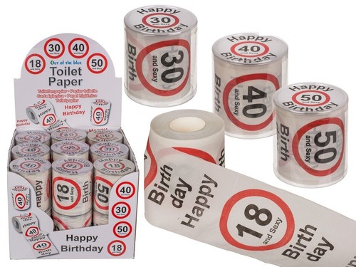 Happy birthday toilet roll - roll, 18