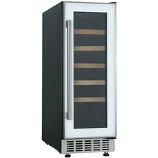Cookology CWC300WH White Glass Wine Cooler, 20 Bottle 30cm Undercounter Fridge
