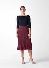 Whistles Sparkle Pleated Skirt