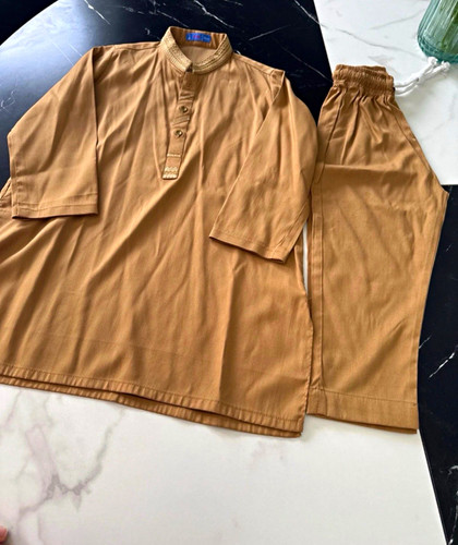 Kids boys brown kurta - boys,