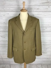 Mens M&S Italian Wool & Cashmere Jacket/Blazer - 42L - Beige - Great Condition