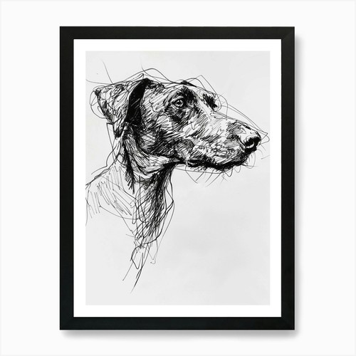 Beauceron dog line sketch - dog,
