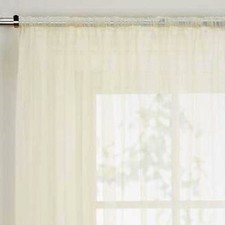 cream voile curtain sold by the mt  up to  54ins drop made to measure