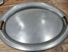 A E POSTON & CO LTD LONDON ART DECO HAMMERED PEWTER Teapot TRAY