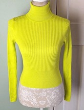 Zara Neon Lime Green Roll Neck