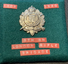 5th Btn London Rifle Brigade Cap Badge Genuine Pre 1920