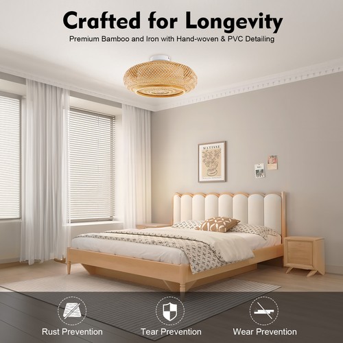 Bamboo woven ceiling - woven, light