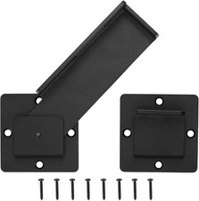 Flip Gate Latch Lock, Black Gate Locks for Wooden Gates, Heavy Duty Garden Barn