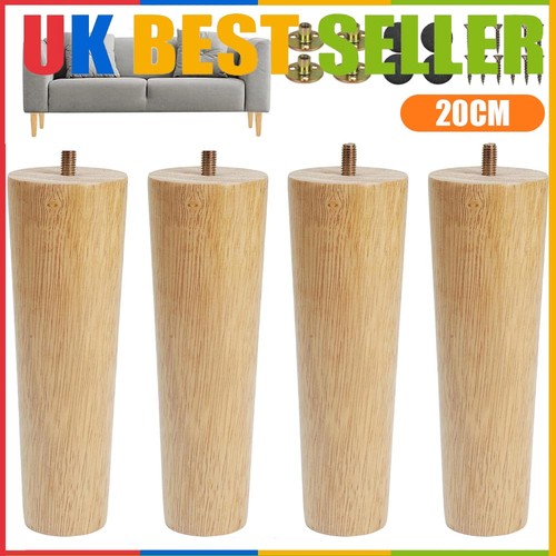 4pcs wooden round tapered - 4pcs,