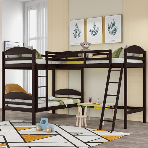 Shaped bunk beds loft bed - beds,