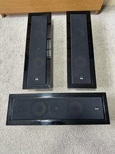 Bower and Wilkins FPM4 On Wall/In Wall Speakers Black X3