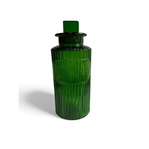 Victorian green glass chemist