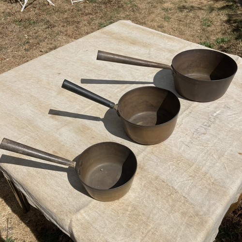 Antique copper cooking pots - pots, &