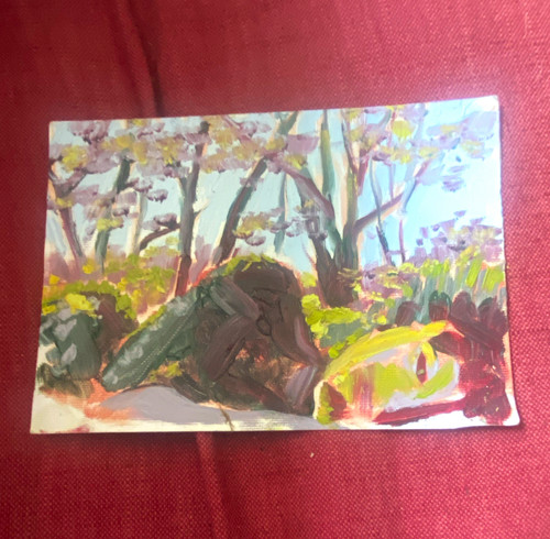 Original oil study - on, paper