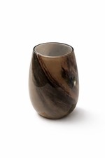 Smoked cloudy glass vase - smoked,