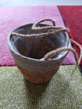 Jute Hanging Plant Pot with A PVC Liner Perfect for Indoor