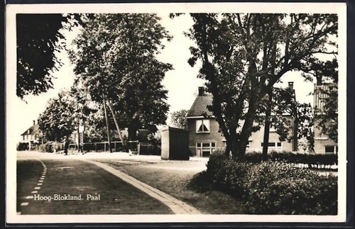 Hoog blokland paal - paal,, postcard