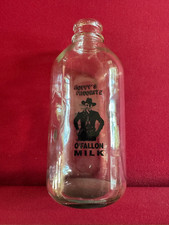 1950's, Hopalong Cassidy, "O'FALLON", 1/2 Gallon Milk Bottle (Scarce/Vintage)