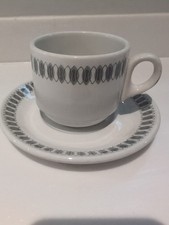 STEELITE CUP AND SAUCER GREY