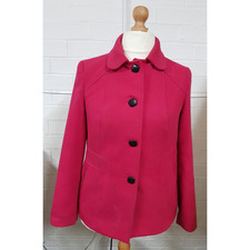 BHS Winter Pink Wool Coat Size 14