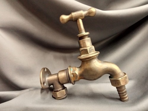 Brass garden tap reclaimed - garden, &