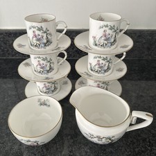 Royal Worcester Watteau 6 Cups