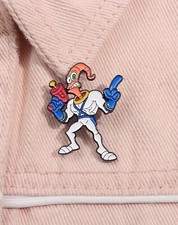 Earthworm Jim Gaming Pin Badge - UK Stock