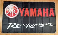 Flag Banner Yamaha Motorcycle Racing Garage Man Cave 3'X5' 2x8ft Atv Atc Wall De