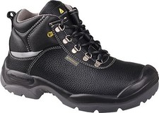 DELTAPLUS Water Resistant Leather Hiker Safety Boots - Black