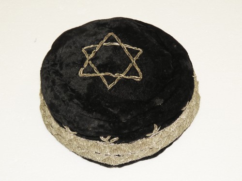 Antique bukhara jewish kippah - jewish,