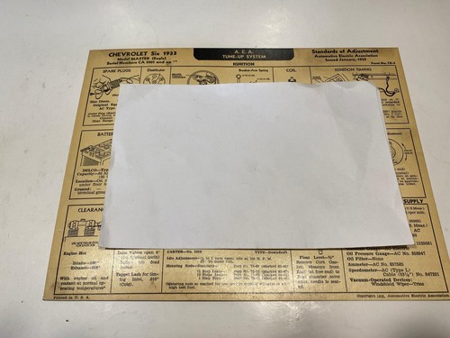 1933 chevrolet six model - chevrolet,