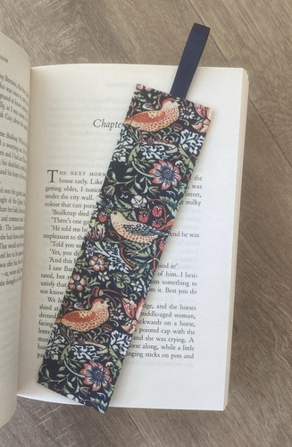 Handmade fabric bookmark - fabric,