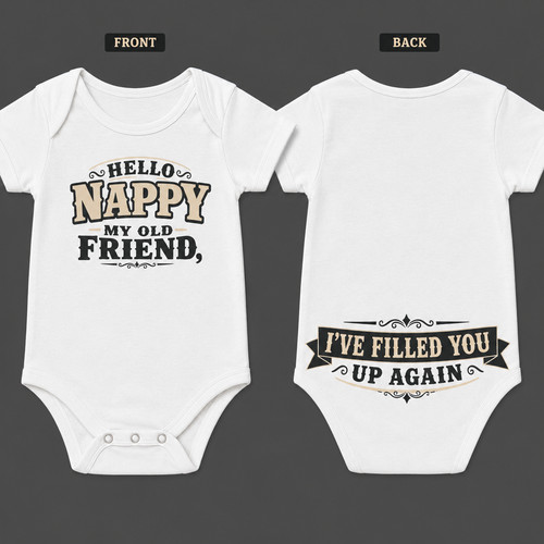 Funny baby grow - baby, nappy
