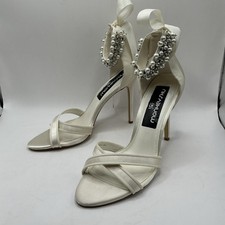 Ivory Satin Beaded Shoes