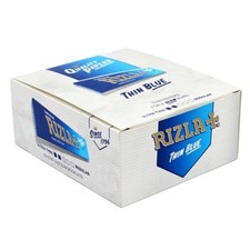 Full Box of 50 Booklets Rizla King Size Blue Slim Rolling Cigarette Paper £18.50
