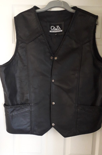 Leather motorbike waistcoat - waistcoat,