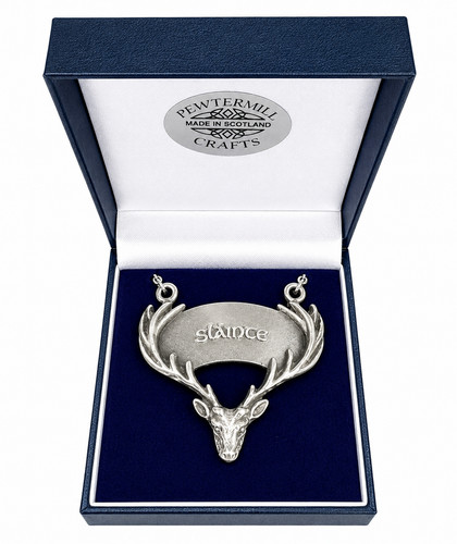 Handmade pewter slainte stag - handmade,