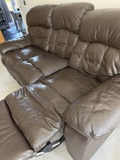 Leather sofa seater brown - leather,