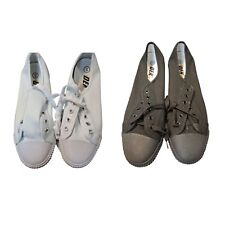 Rubber Capped black/white plimsolls - DEK