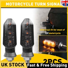 Motorcycle LED Turn Signal Blinker Light Indicator Amber Smoke For Honda Suzuki