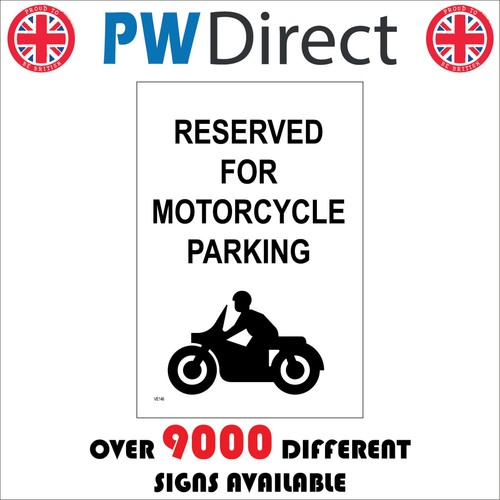 Sign reserved for motorcycle - for,