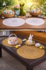SINGLE Doily Doilie Table